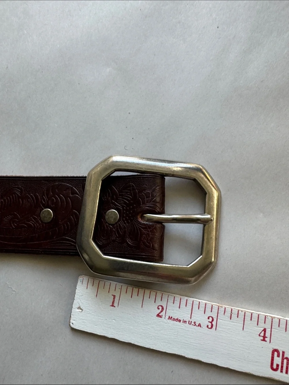 Denim & Supply Ralph Lauren Distressed Leather Belt Womens S snap on buckle